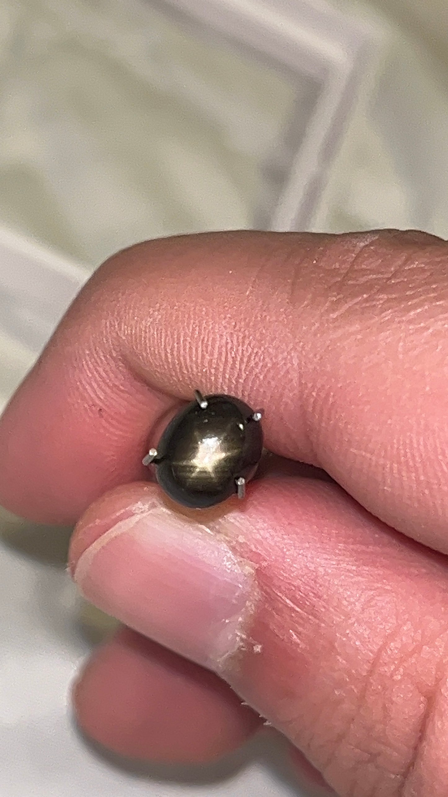 Natural black star sapphire untreated