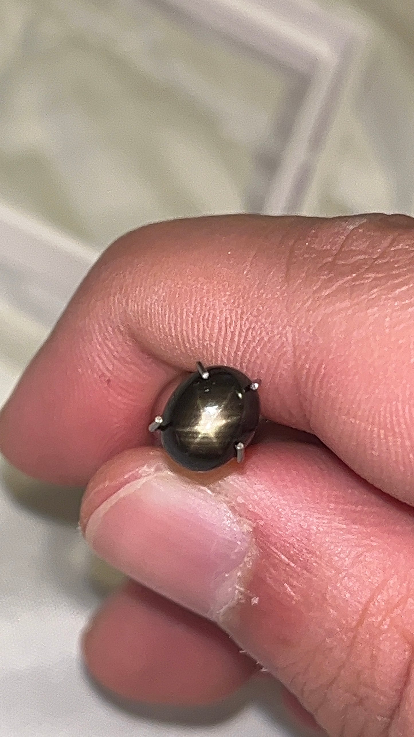 Natural black star sapphire untreated