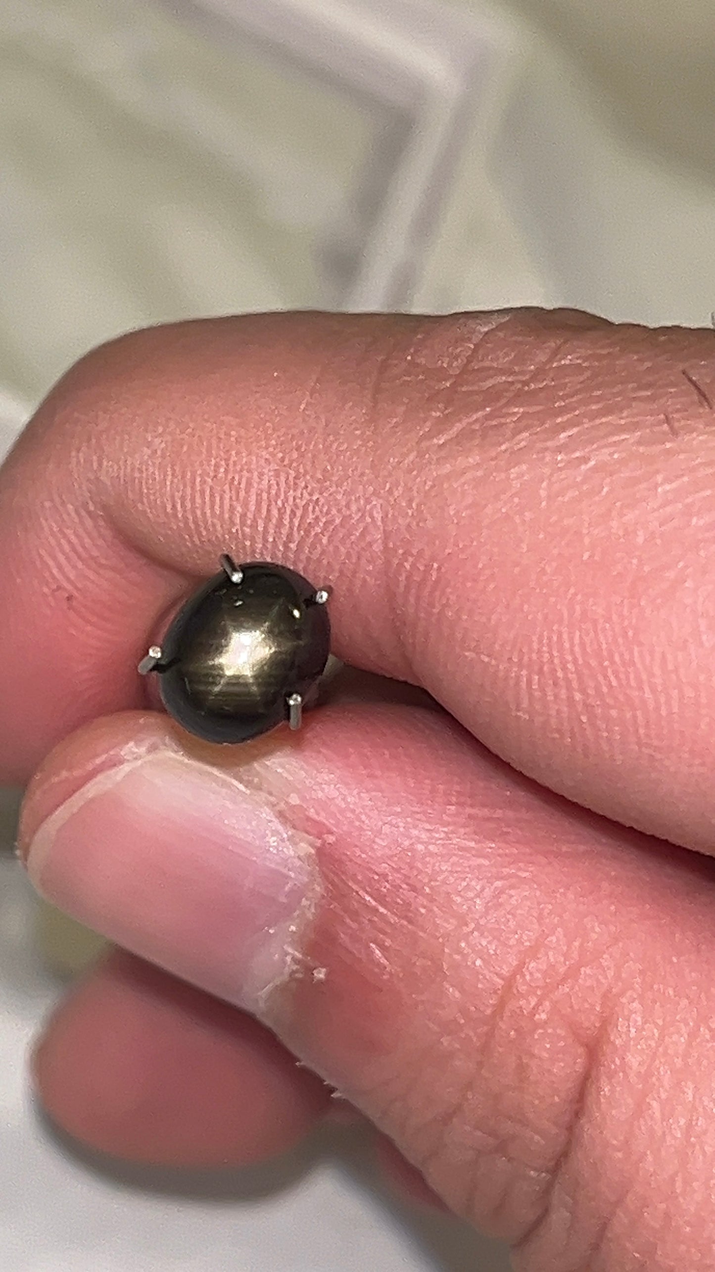 Natural black star sapphire untreated